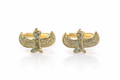 Winged Isis Gold-Tone Egyptian Gold Plated Cufflinks