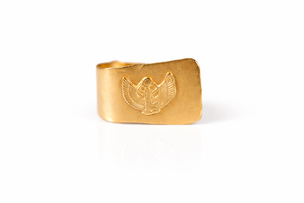 Wings of Isis Signet Ring