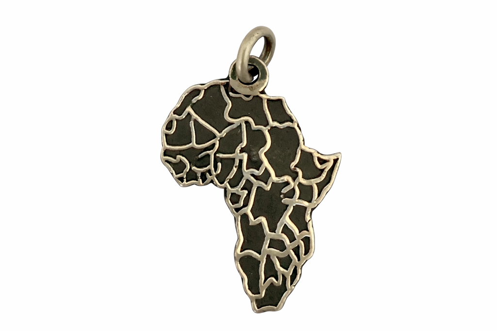 Africa Outline Pendant – 925 Silver Map Charm