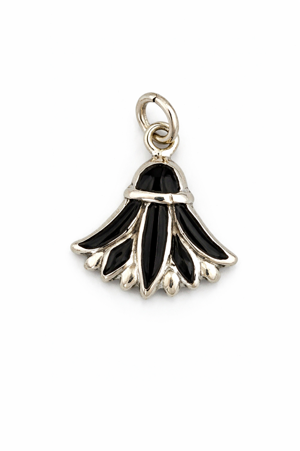 Black Onyx Lotus Flower Pendant
