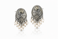 Eternal Pearl Script Drop Earrings – Silver Heritage Earrings