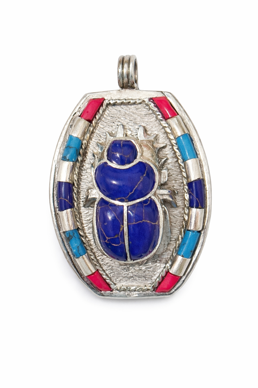 Lapis Scarab of Rebirth Pendant