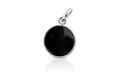 Eternal Eclipse Onyx Pendant – Silver Minimal Charm