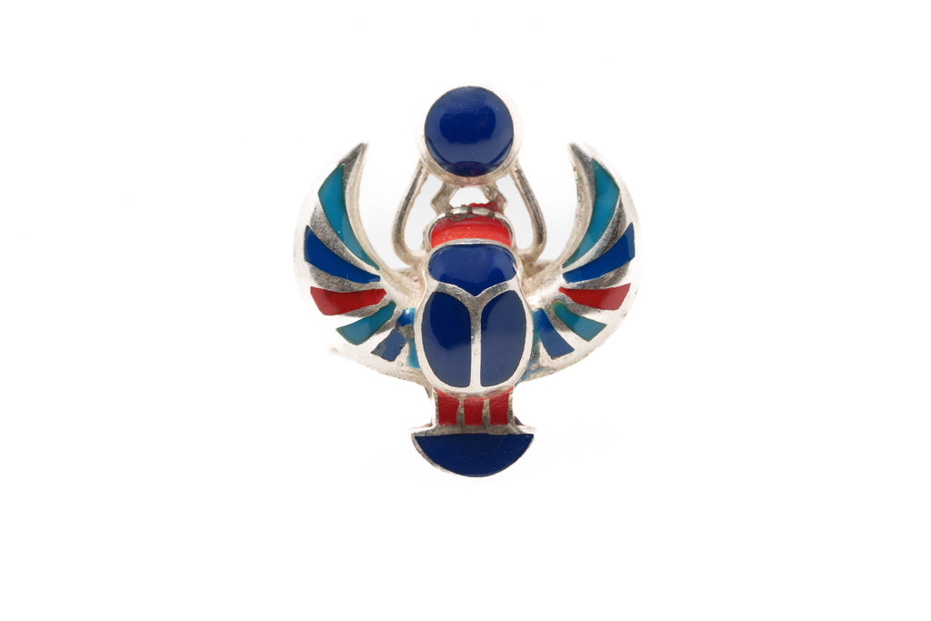 Solar Winged Scarab Ring