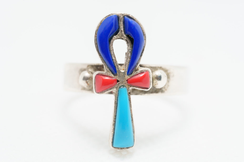 Sacred Trinity Ankh Ring