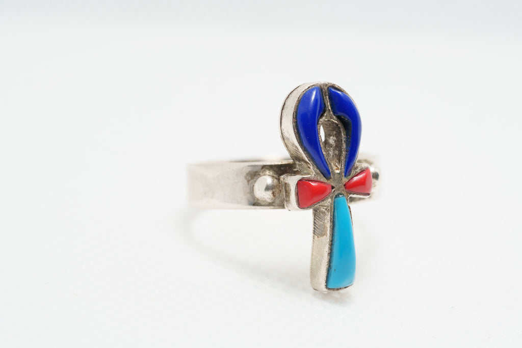 Sacred Trinity Ankh Ring