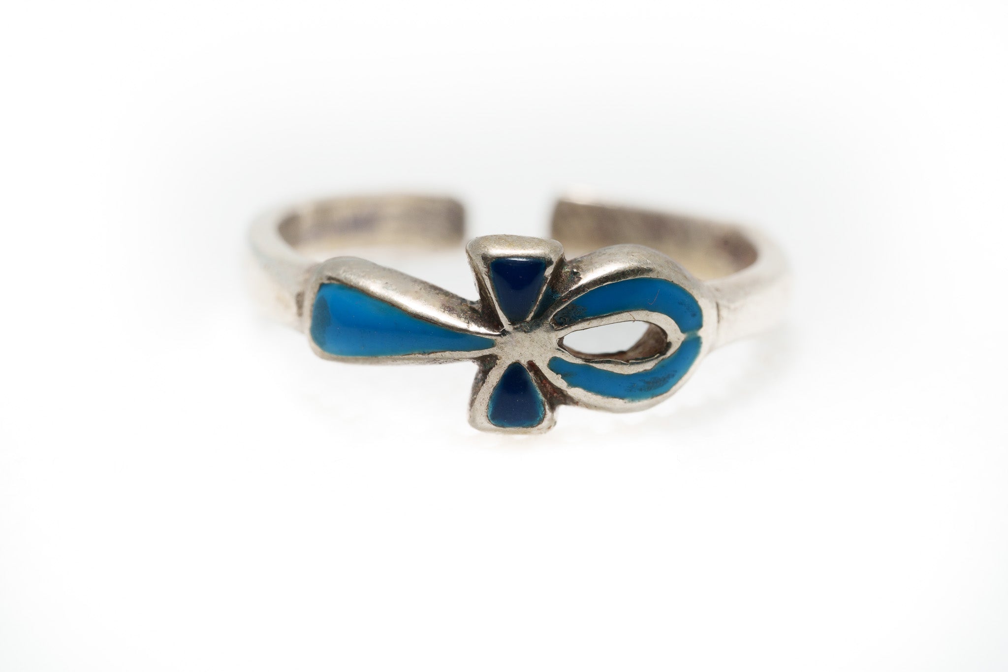 Dual-Blue Ankh of Vitality Ring