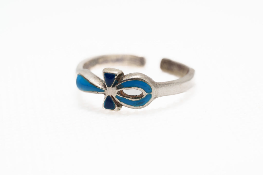 Dual-Blue Ankh of Vitality Ring
