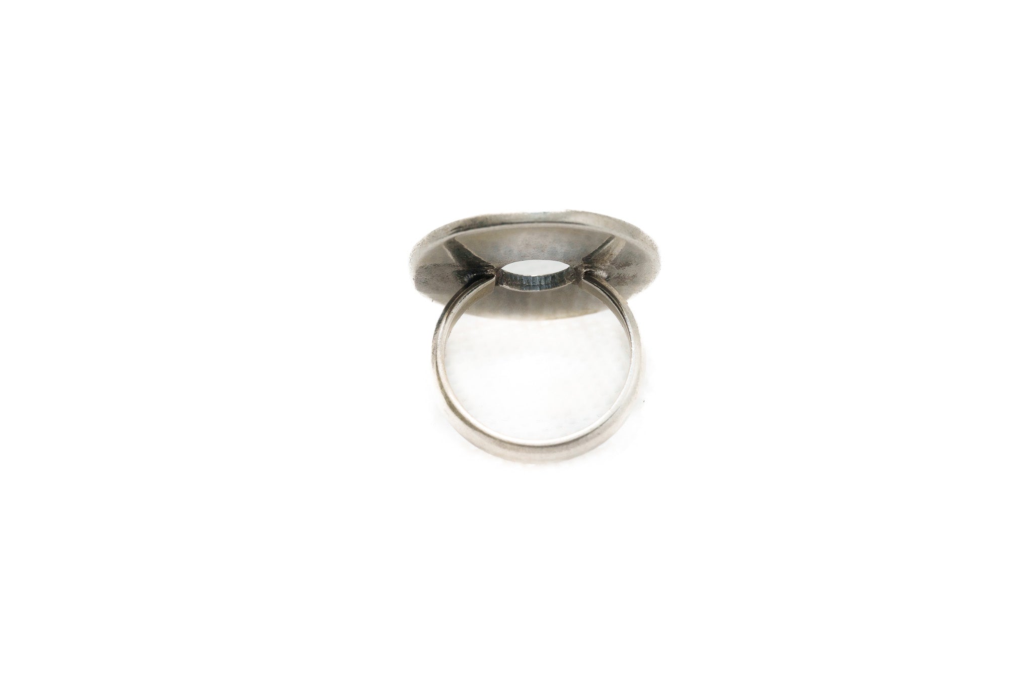 Silver Arabesque Halo Ring