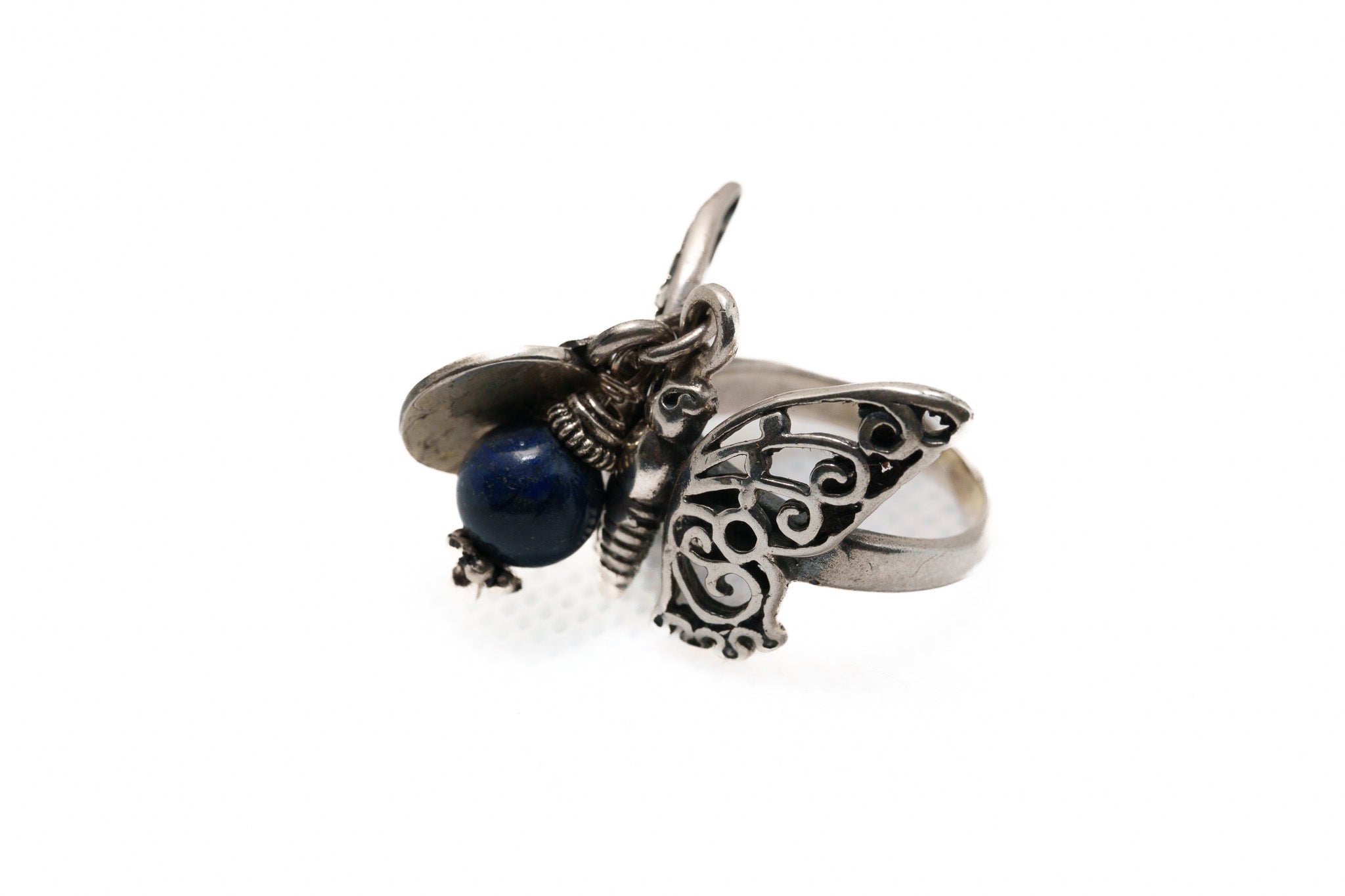 Midnight Guardian Butterfly Ring
