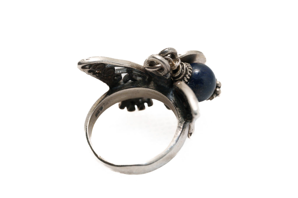 Midnight Guardian Butterfly Ring