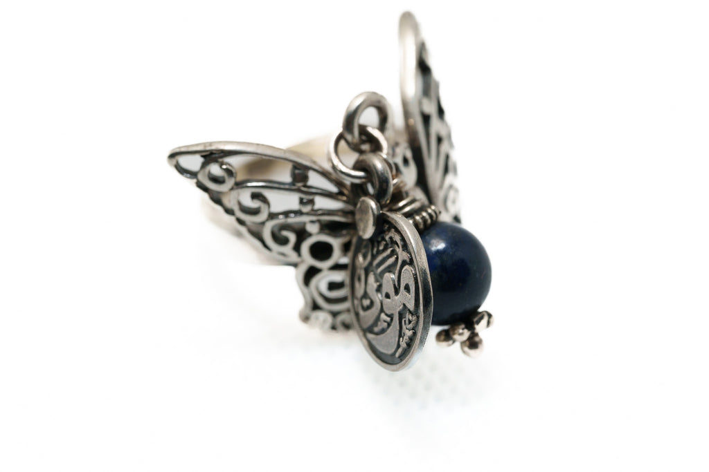 Midnight Guardian Butterfly Ring