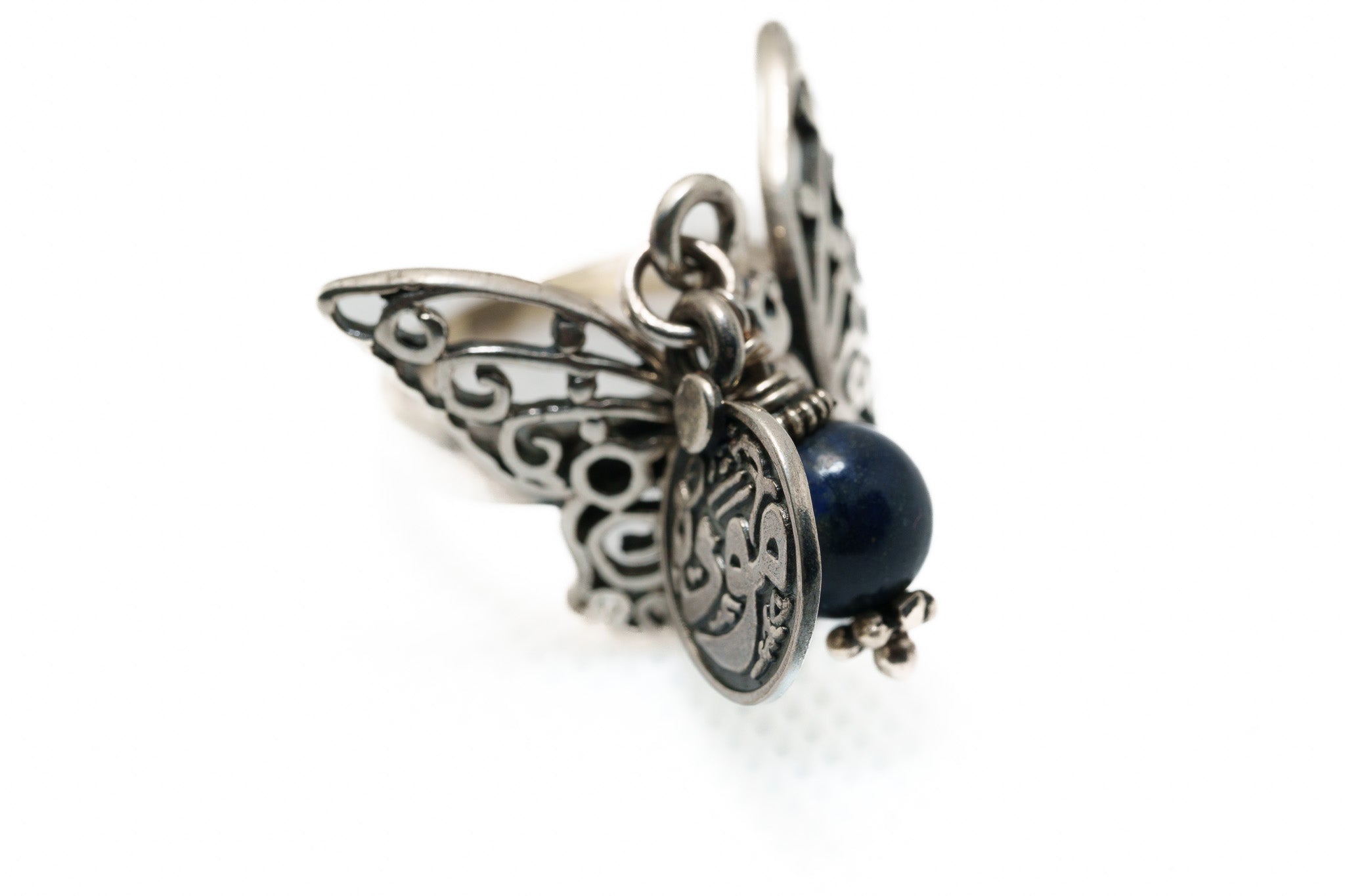 Midnight Guardian Butterfly Ring