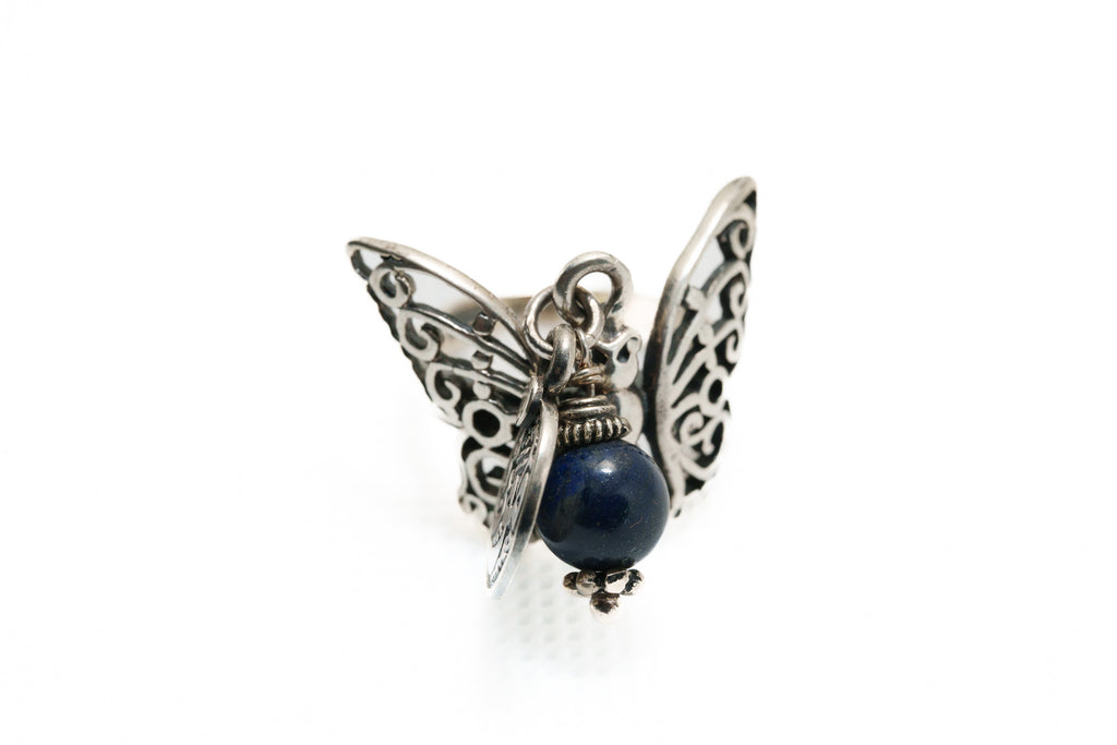 Midnight Guardian Butterfly Ring