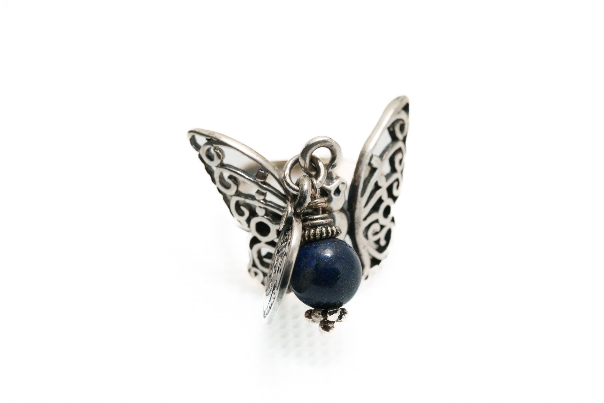 Midnight Guardian Butterfly Ring