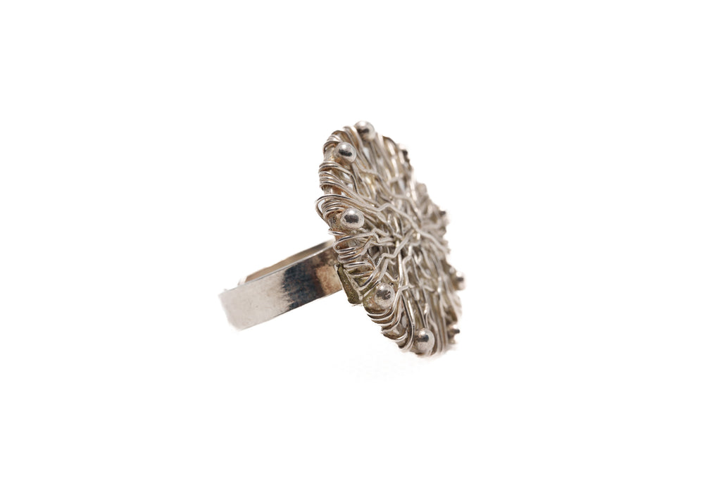 Silver Round Coil Ring