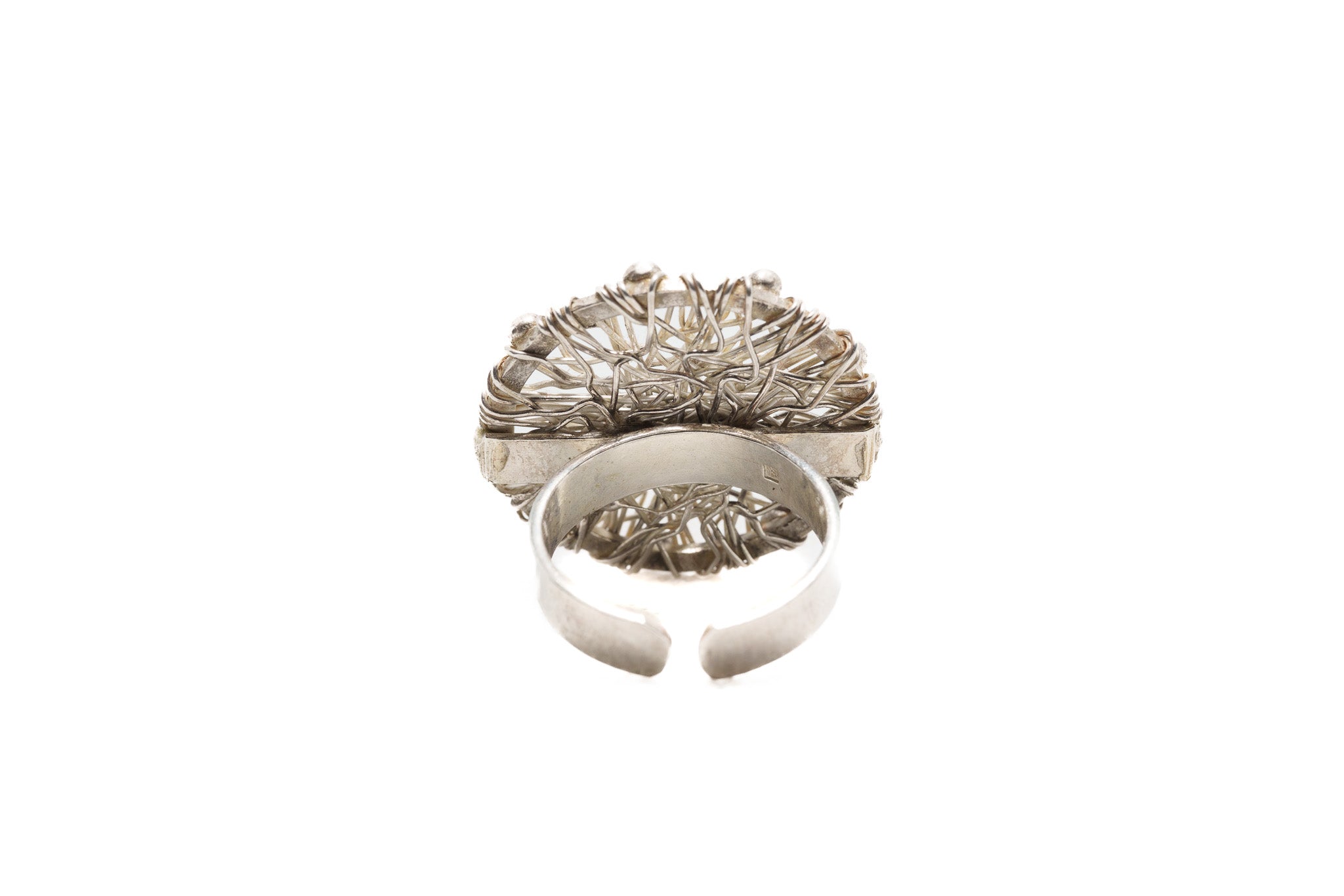 Silver Round Coil Ring