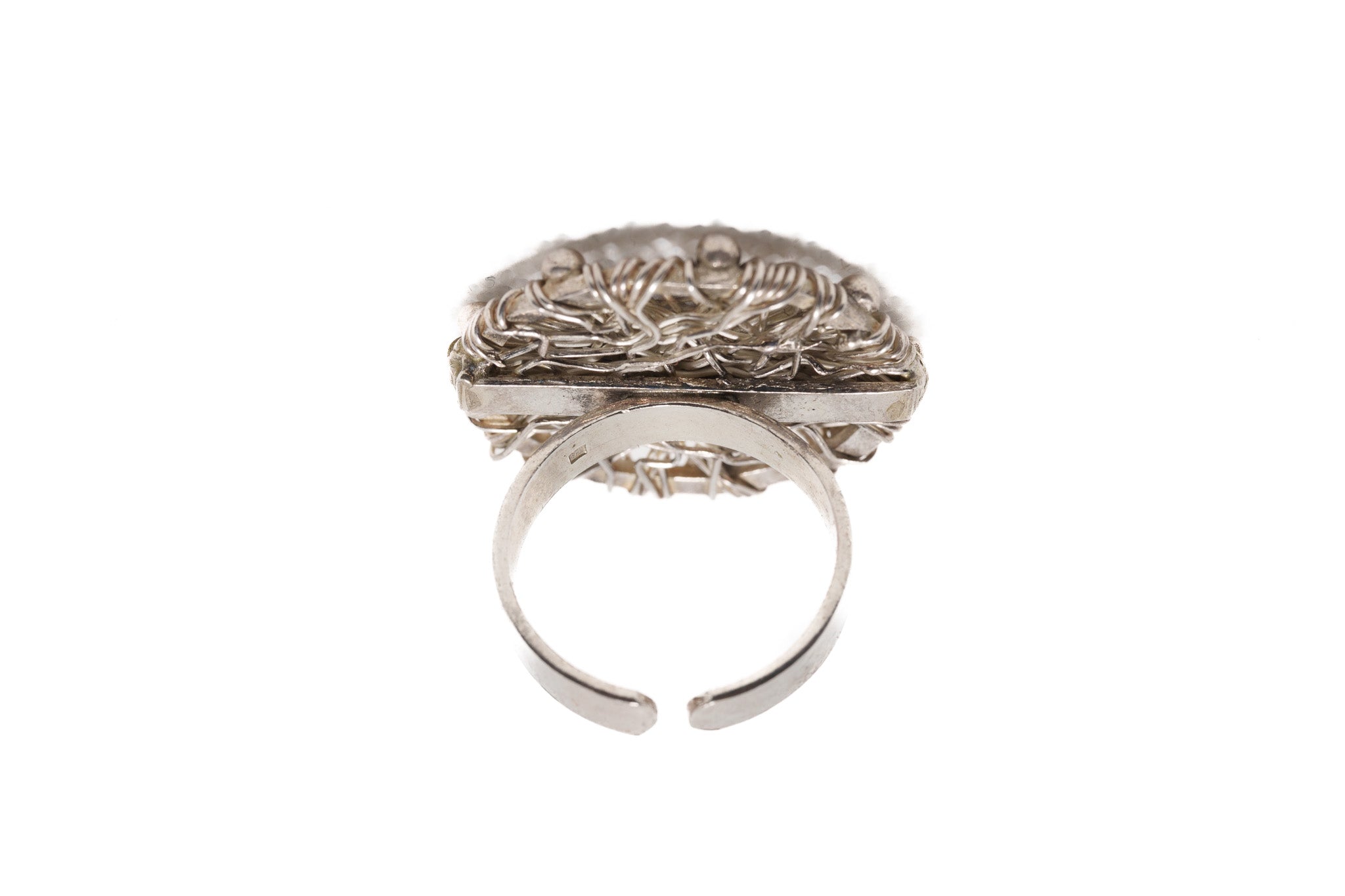 Silver Round Coil Ring