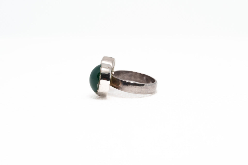 Emerald Script Open Ring