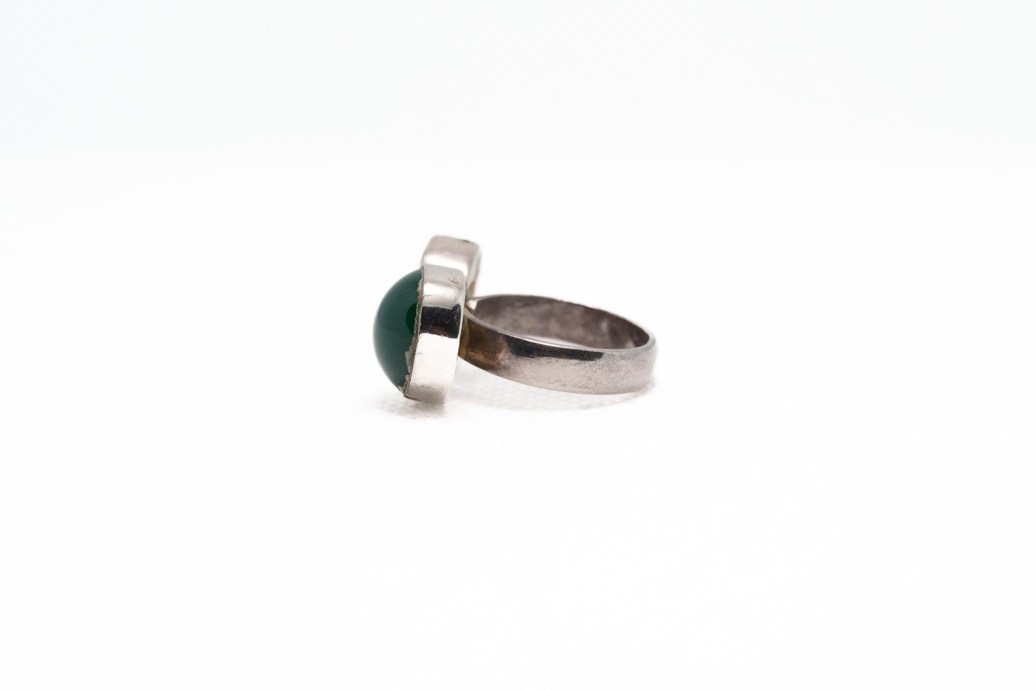 Emerald Script Open Ring
