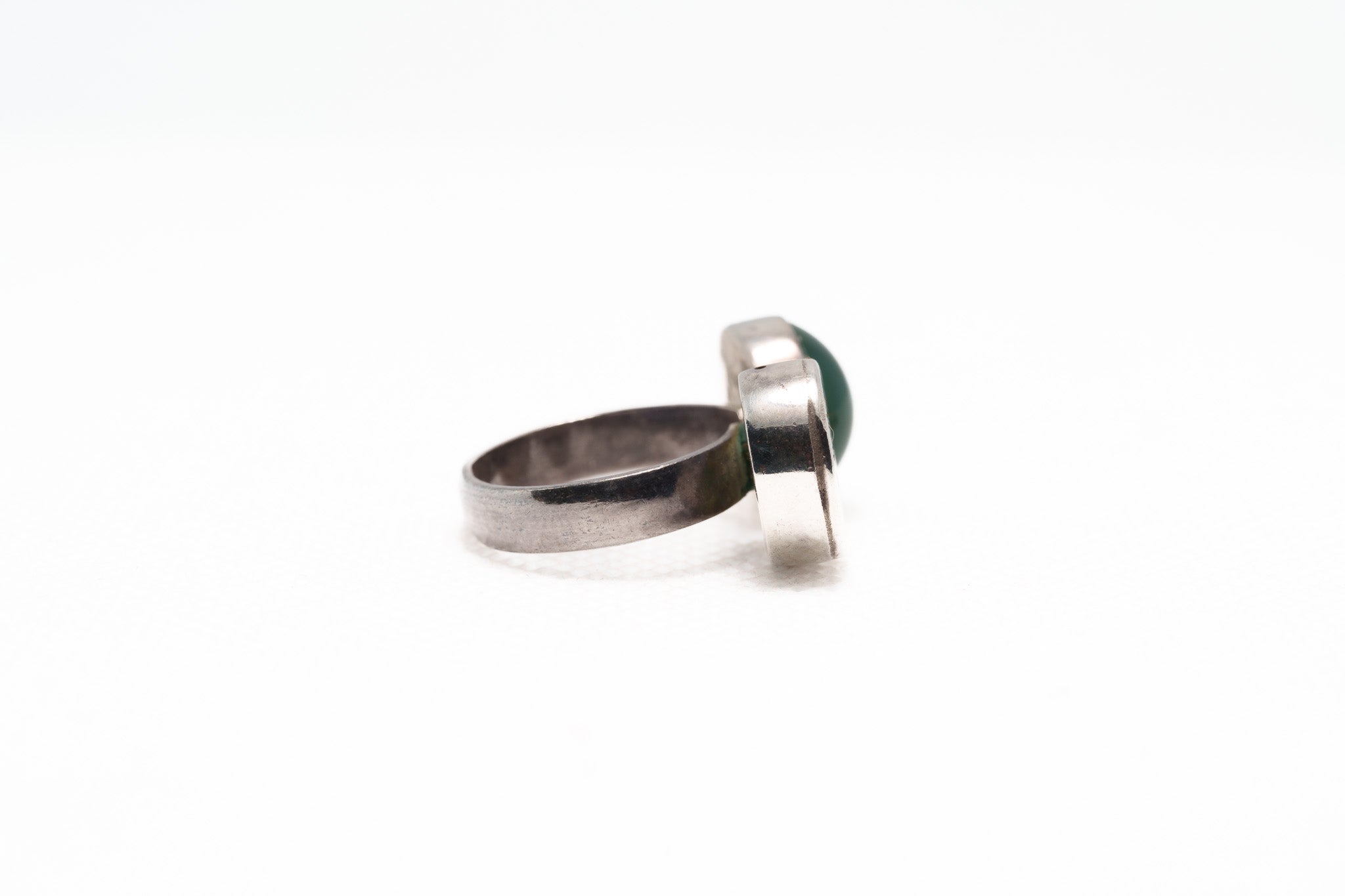 Emerald Script Open Ring