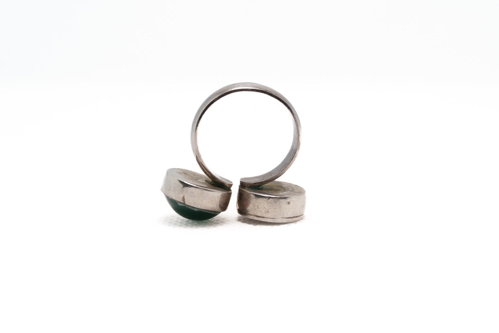 Emerald Script Open Ring