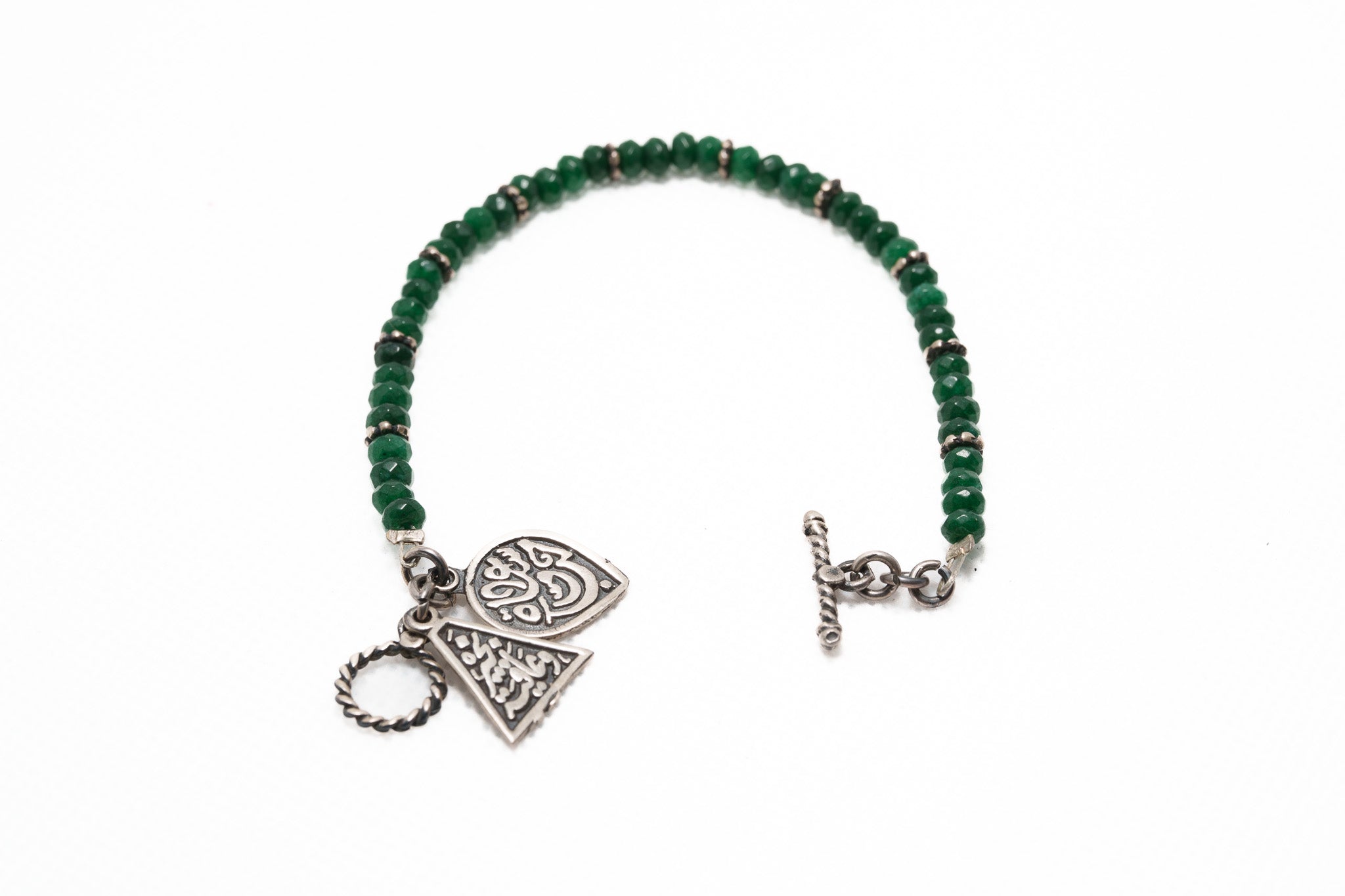 Nile Emerald Charm Bracelet