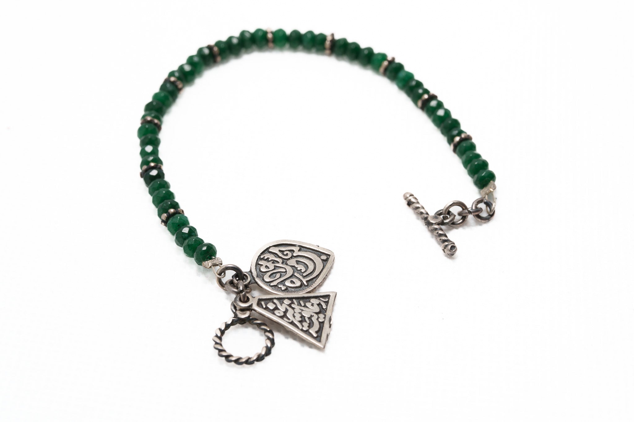 Nile Emerald Charm Bracelet