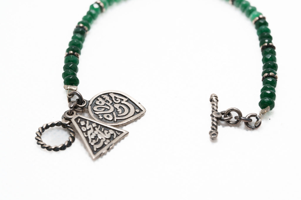 Nile Emerald Charm Bracelet