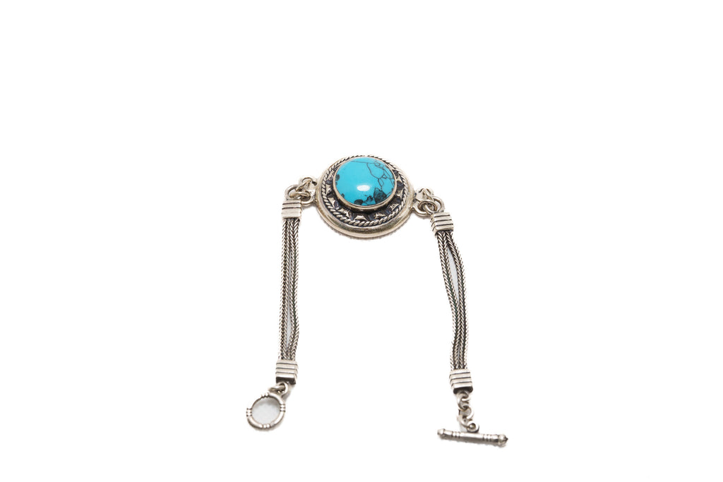 Handcrafted Egyptian Turquoise & Silver Bracelet