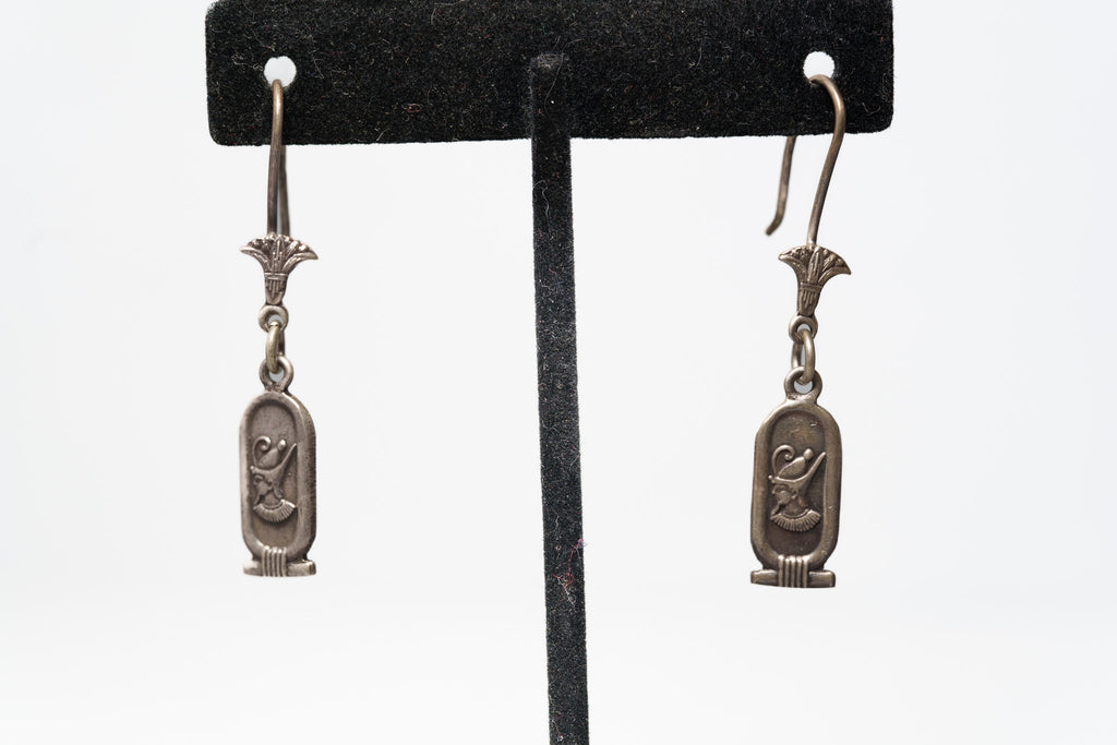 Cartouche of Ramses II Silver Earrings
