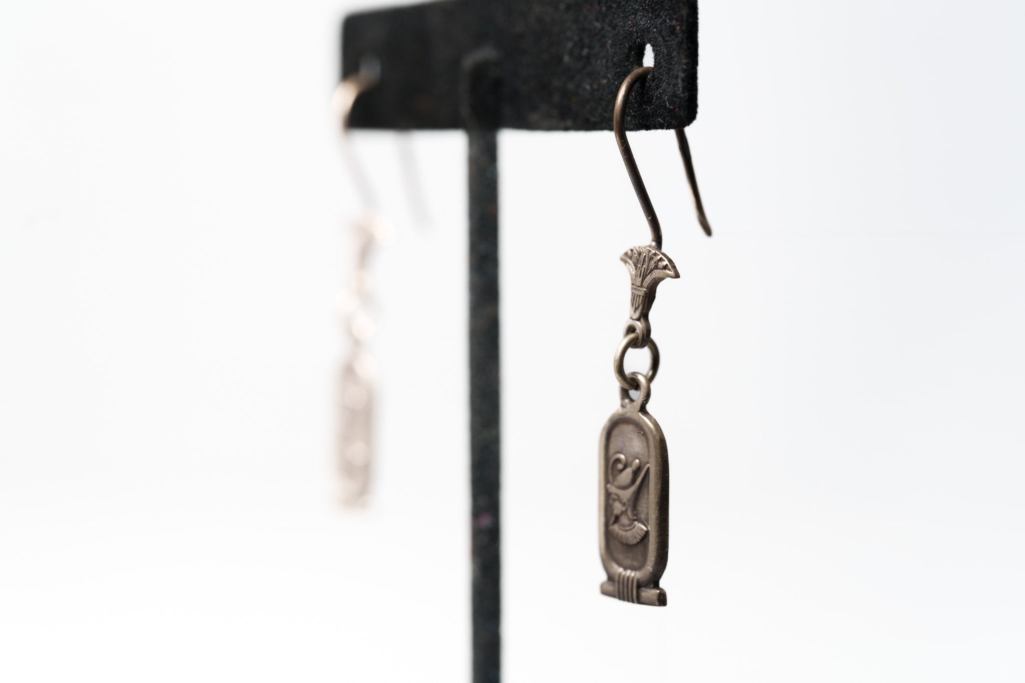Cartouche of Ramses II Silver Earrings