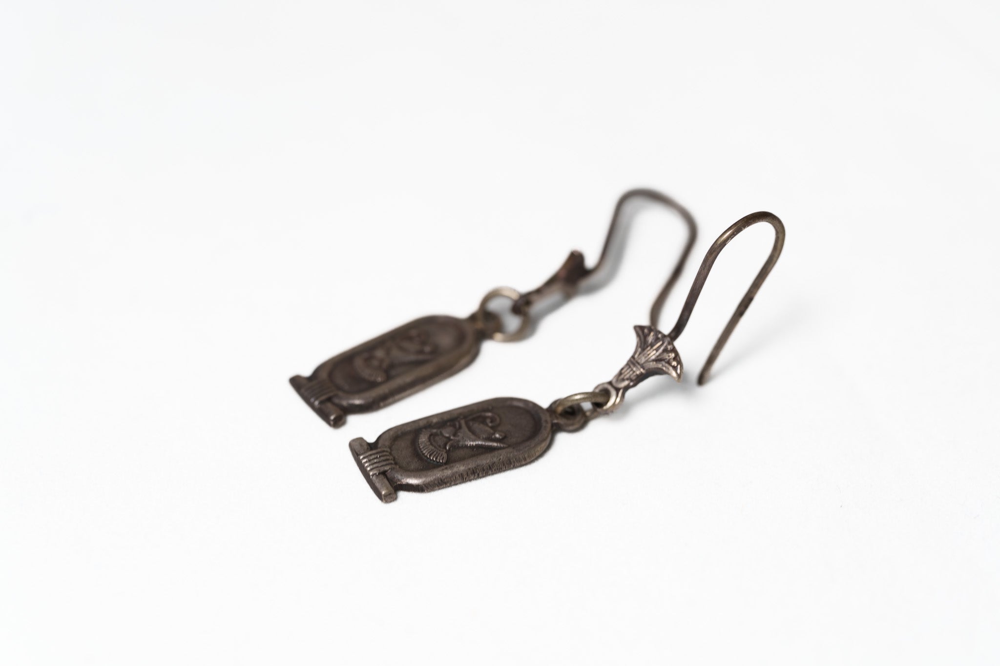 Cartouche of Ramses II Silver Earrings