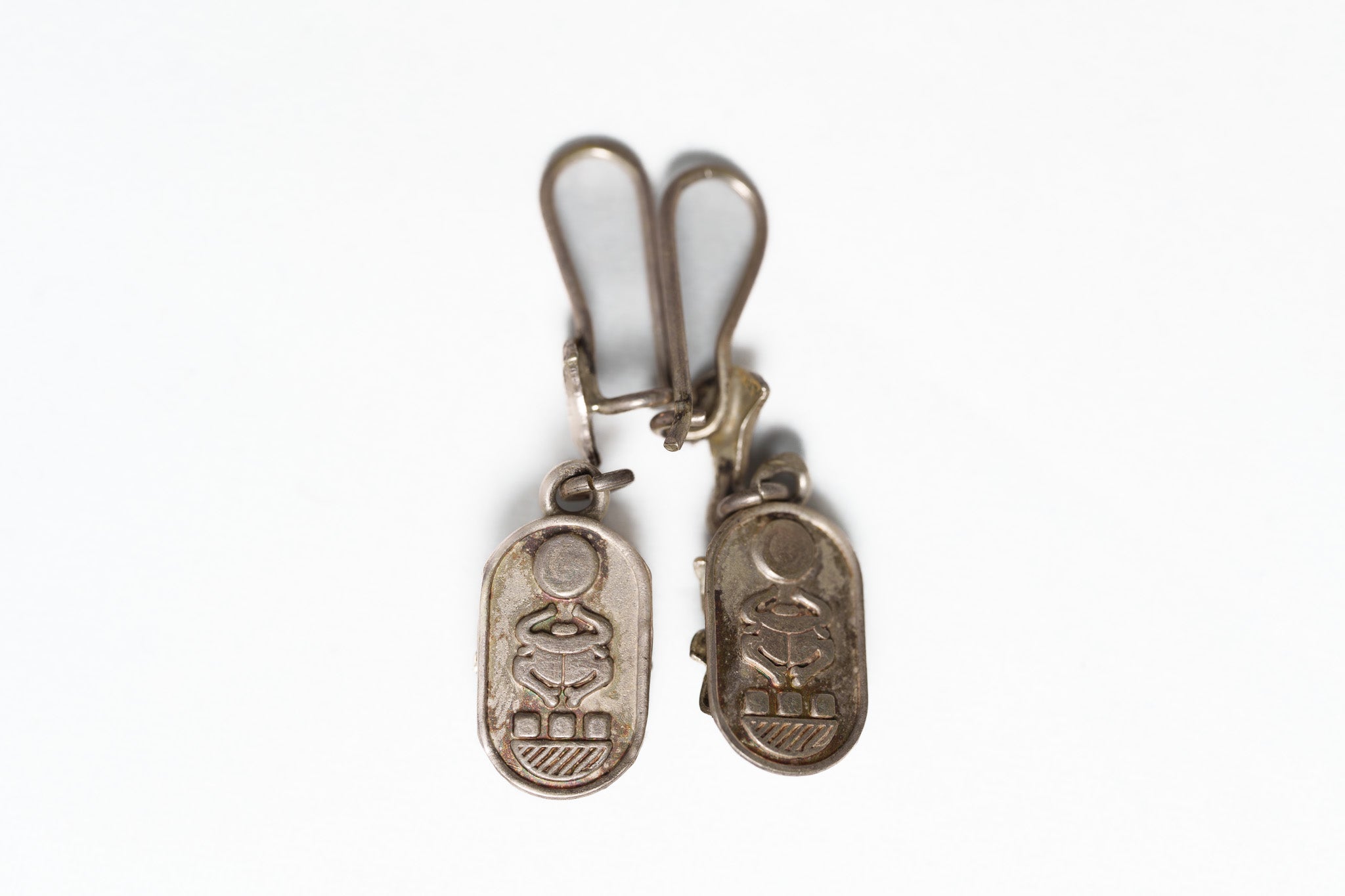 Handcrafted Egyptian scarab beetle earrings