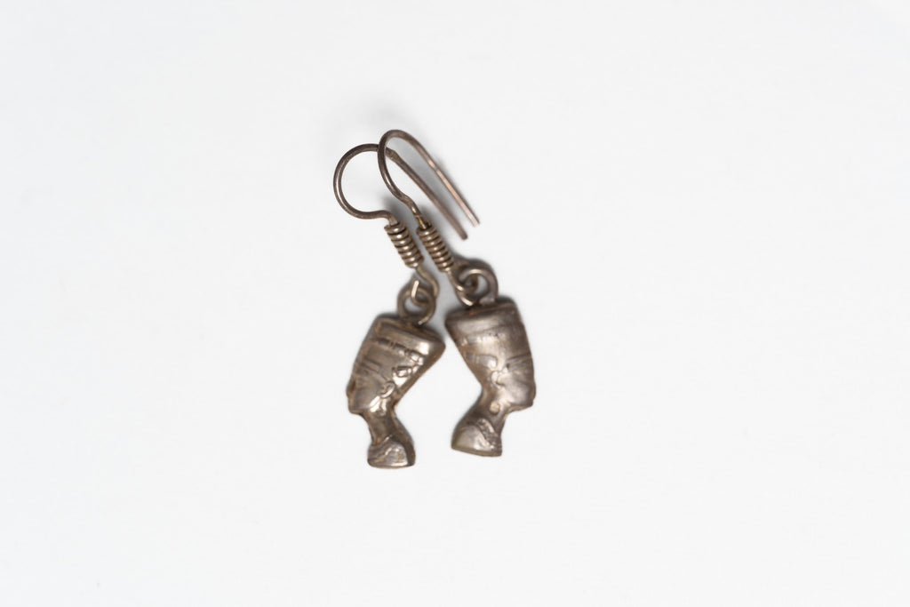 Queen Nefertiti Silver Earrings