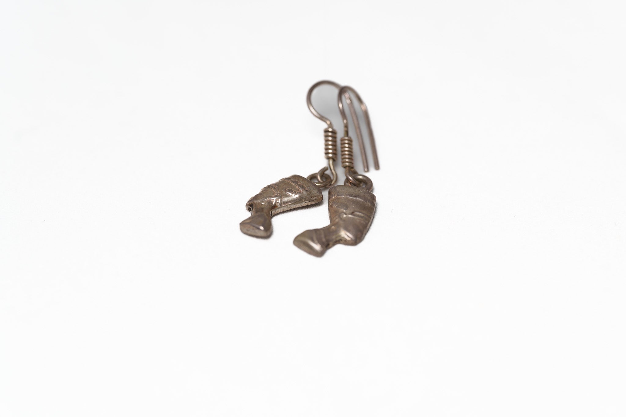Queen Nefertiti Silver Earrings