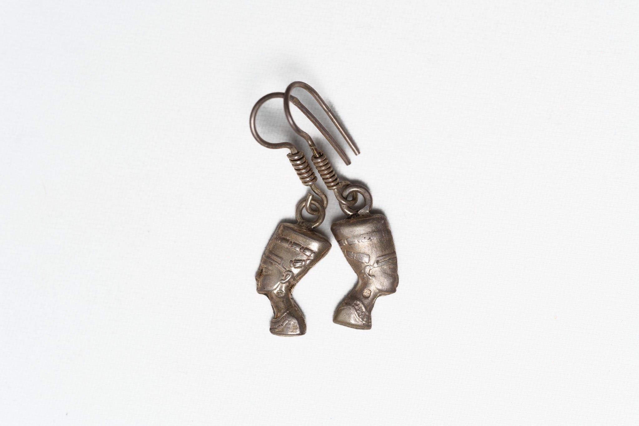 Queen Nefertiti Silver Earrings