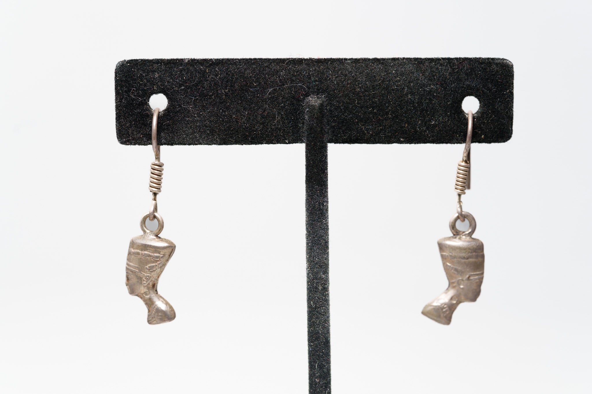 Queen Nefertiti Silver Earrings