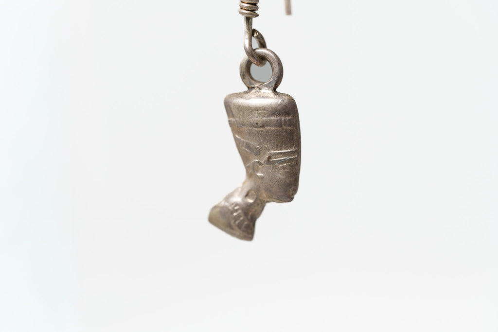 Queen Nefertiti Silver Earrings
