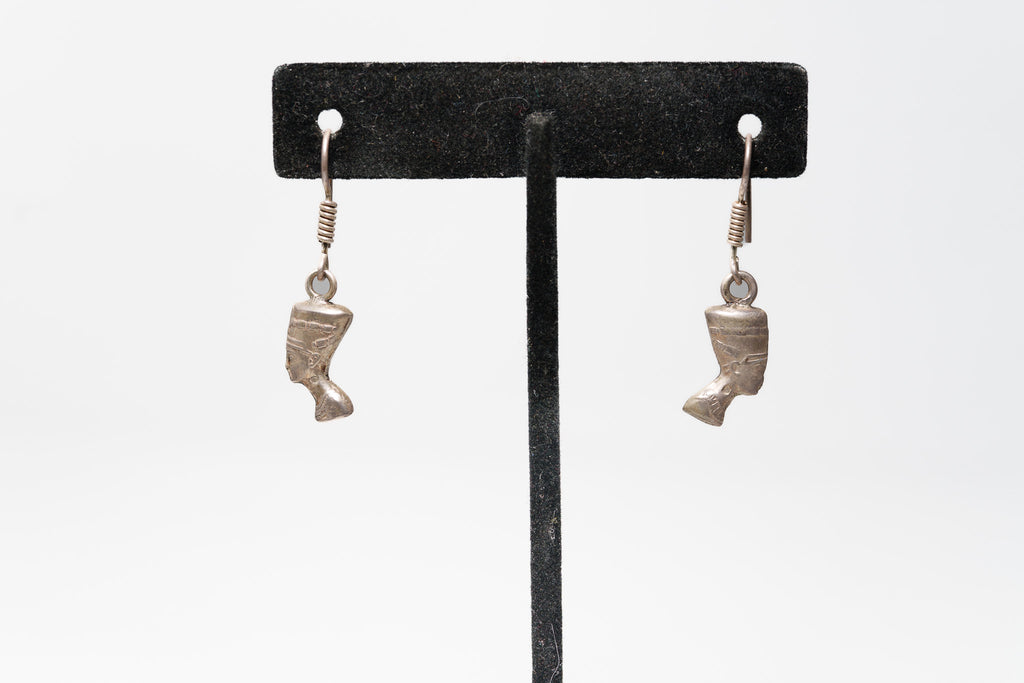 Queen Nefertiti Silver Earrings