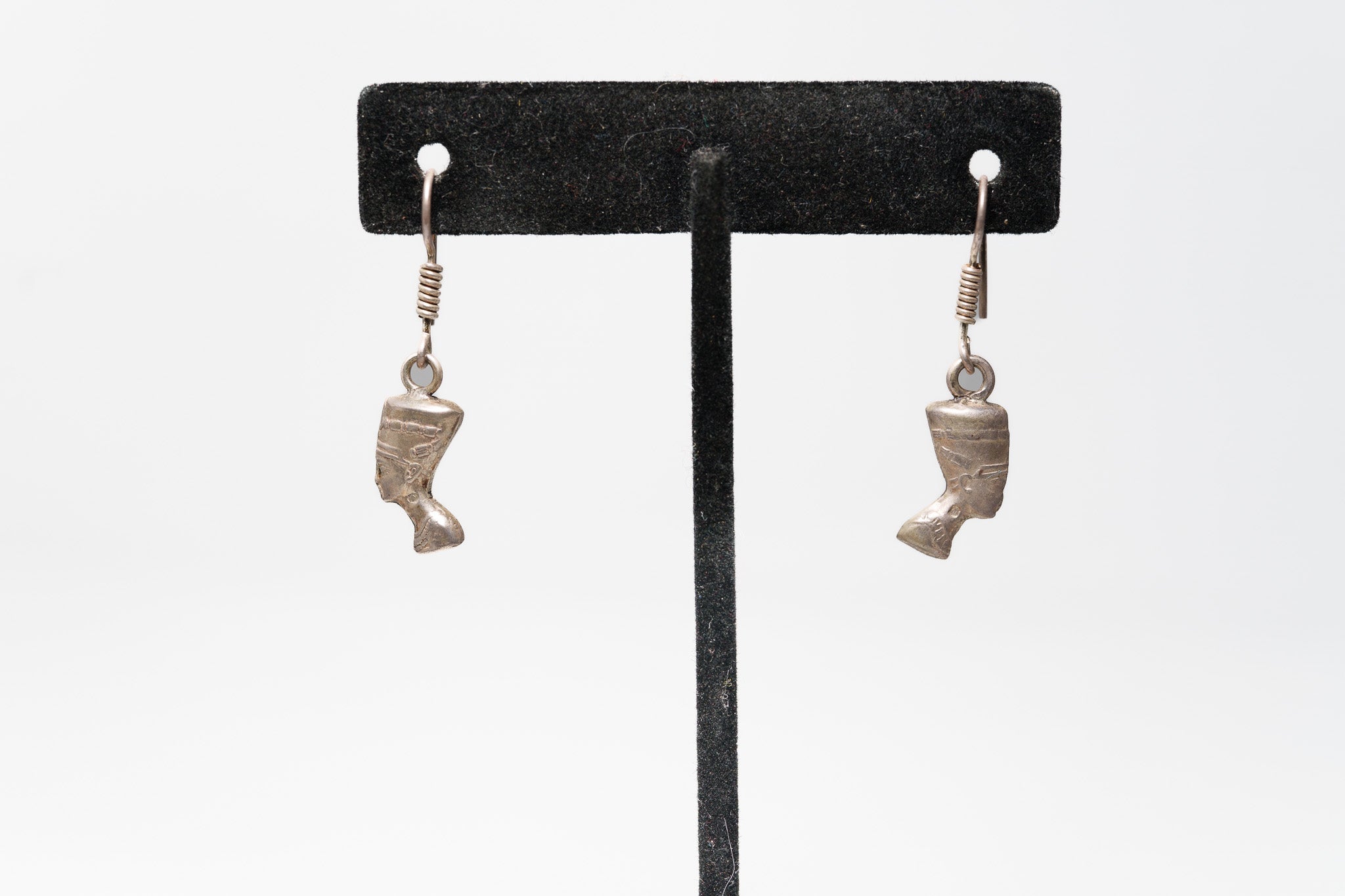 Queen Nefertiti Silver Earrings