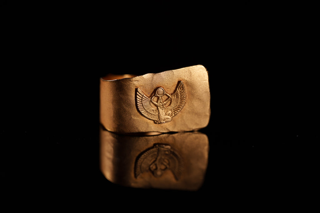 Wings of Isis Signet Ring