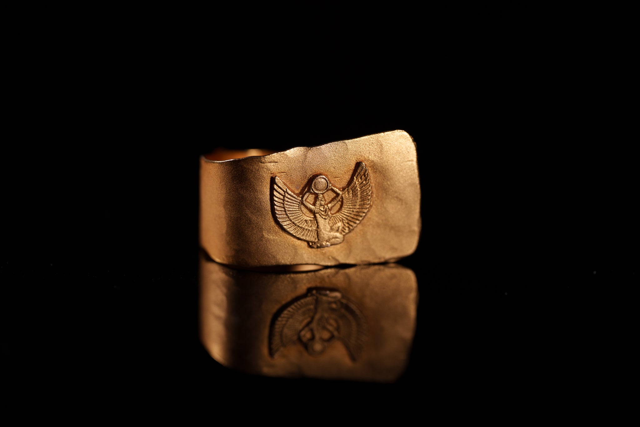 Wings of Isis Signet Ring