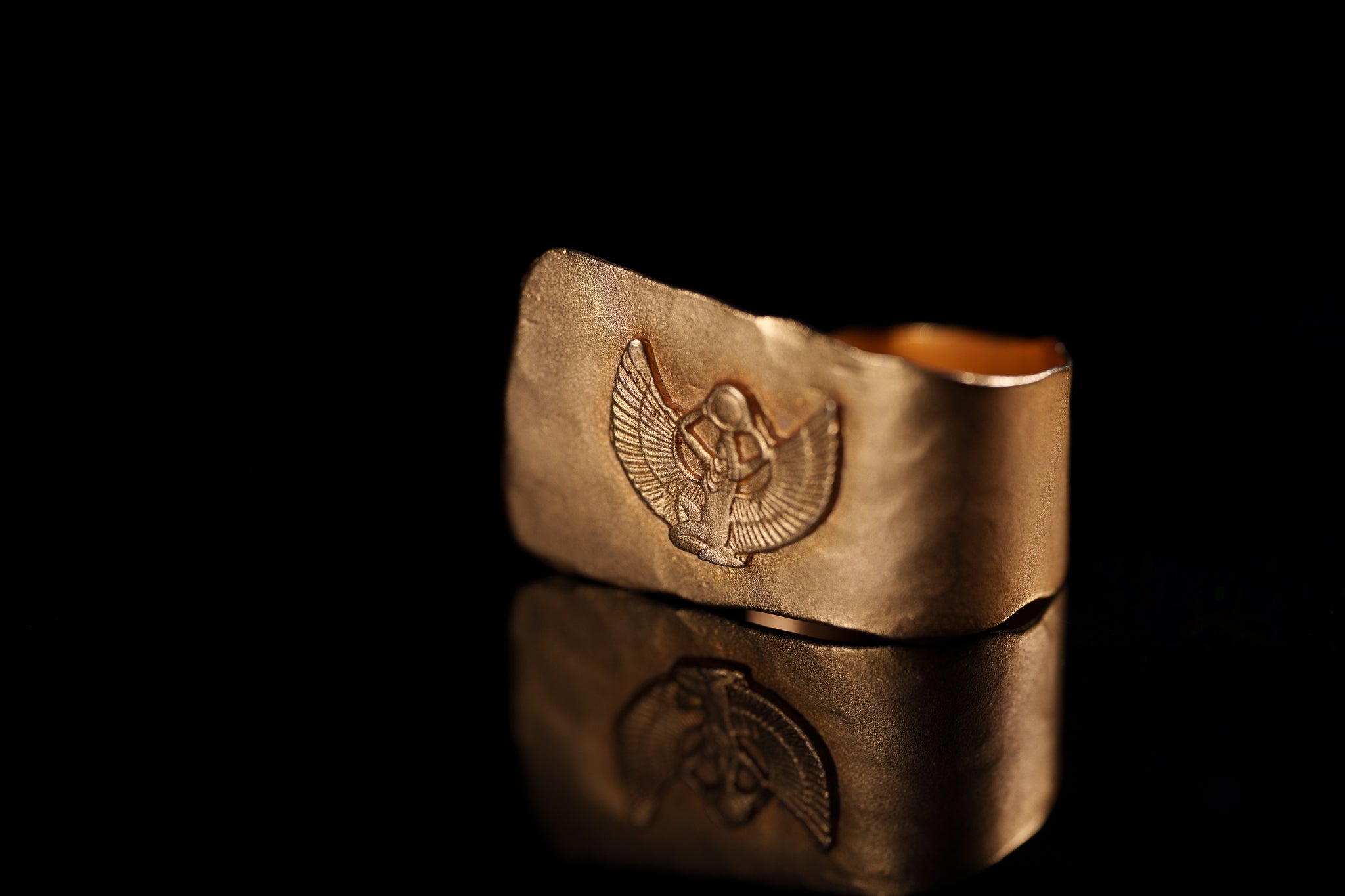 Wings of Isis Signet Ring