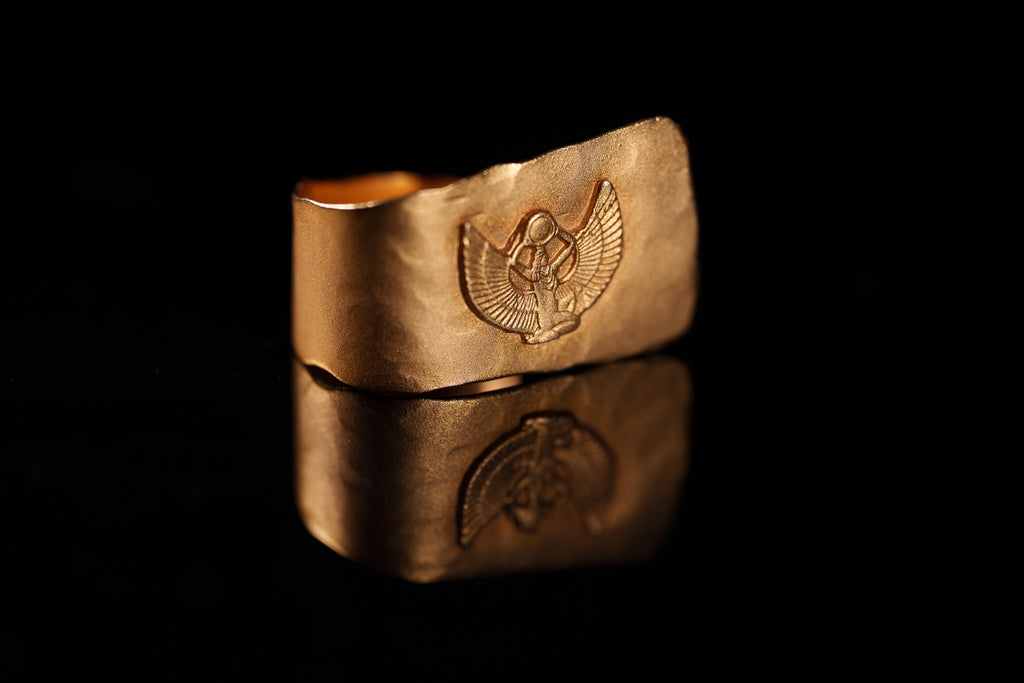 Wings of Isis Signet Ring