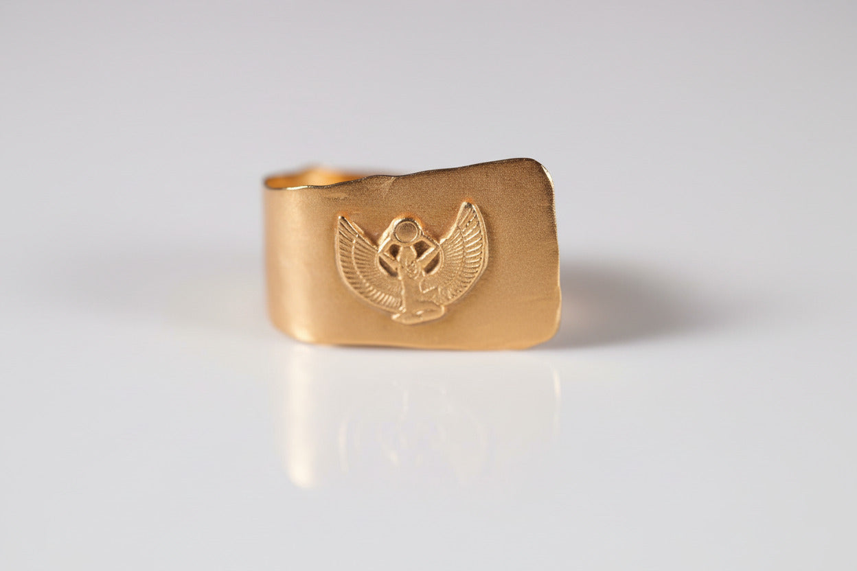 Wings of Isis Signet Ring